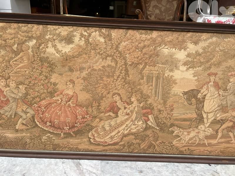 لوحة تابلو غوبلان فرنسية ولا اروع عرض متر و ارتفاع ٥٠ سنتم ناعمة روعة 2