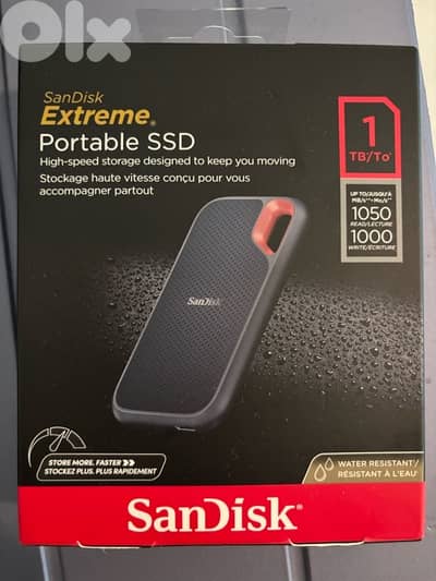SanDisk 1TB Extreme Portable SSD Up to 1050MB/s USB C, USB 3.2