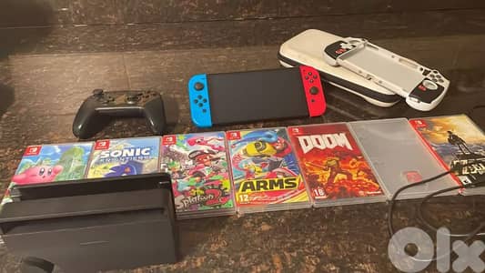 nintendo switch oled with 7cd