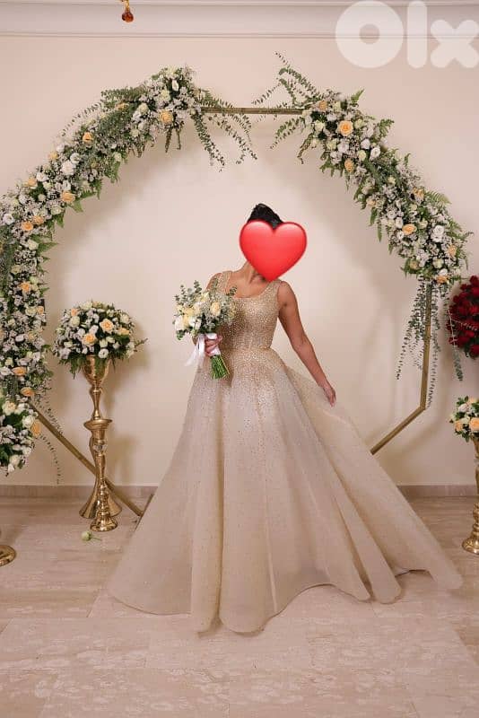 فستان عروس اوشبينة فاخر بتفاصيل يدوية راقية 2
