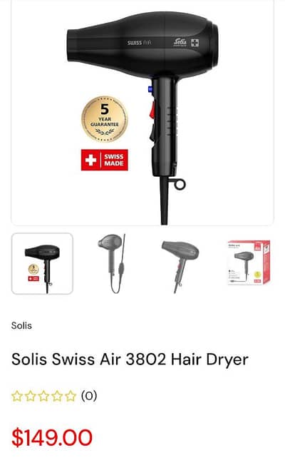 Solis Swiss Air Hair dryer