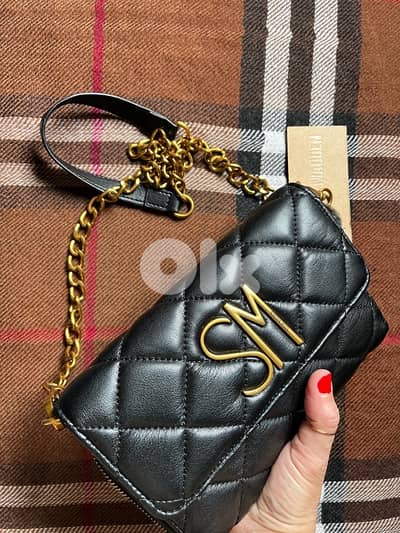 STEVE MADDEN quilted chain cross bag -new in tag