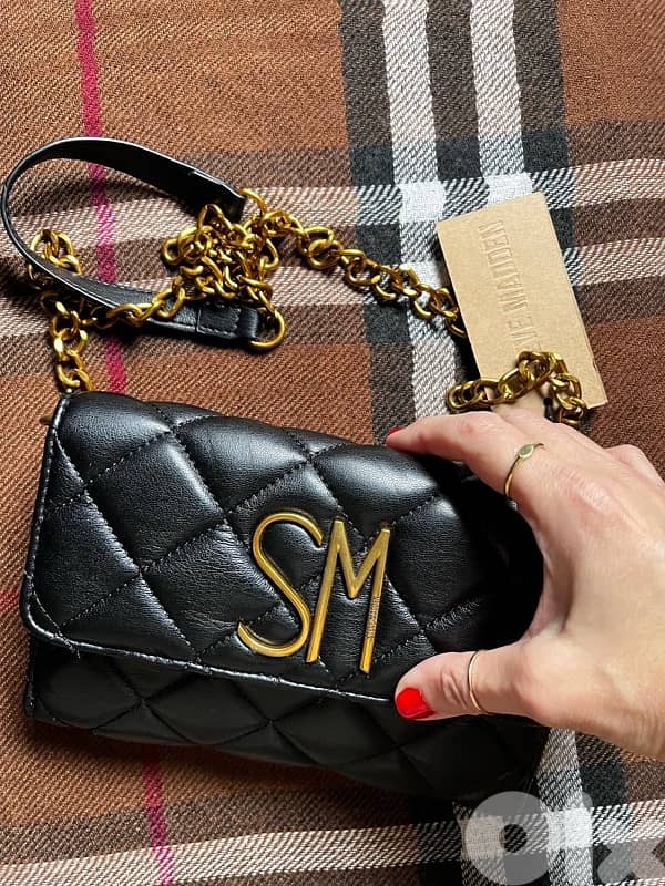 STEVE MADDEN quilted chain cross bag -new in tag 1