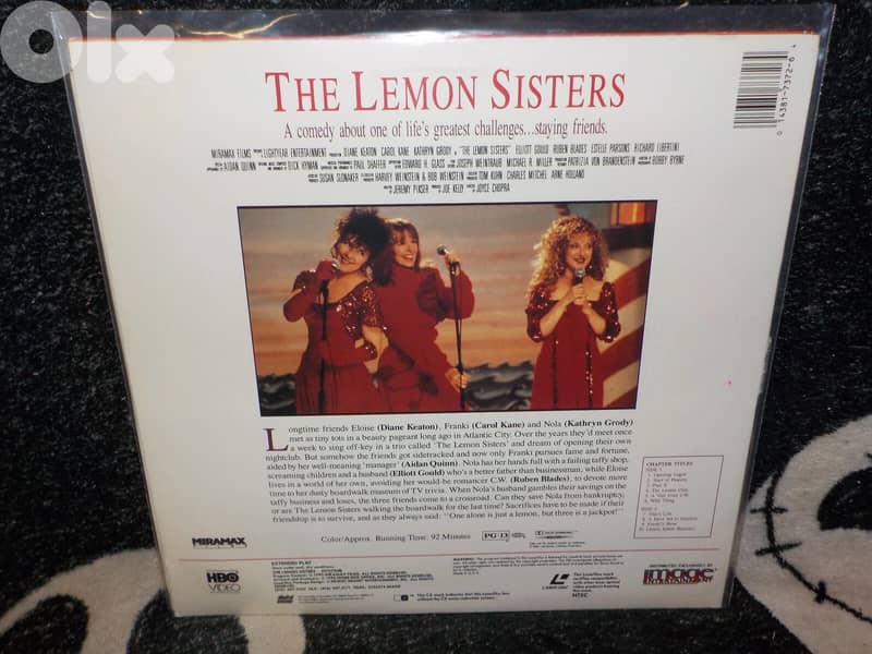 The Lemon Sisters_Laserdisc_Diane Keaton Carol Kane 1