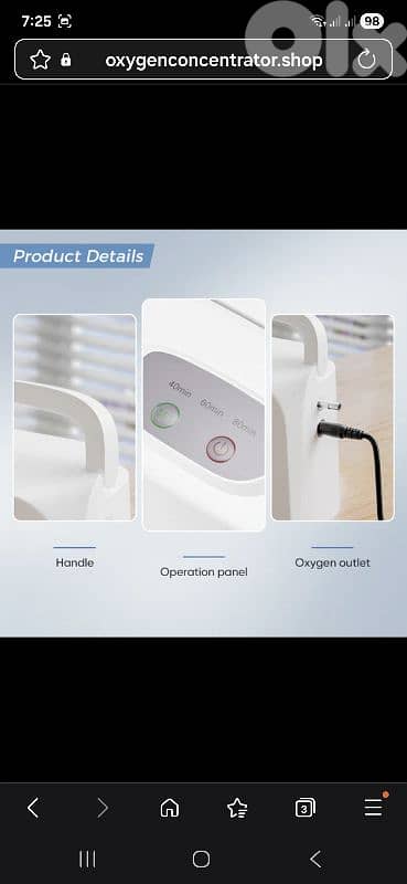 VARON 3L Continuous Flow Portable Oxygen Concentrator NT-03 3