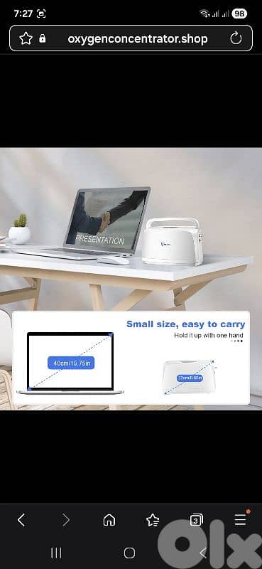 VARON 3L Continuous Flow Portable Oxygen Concentrator NT-03 7