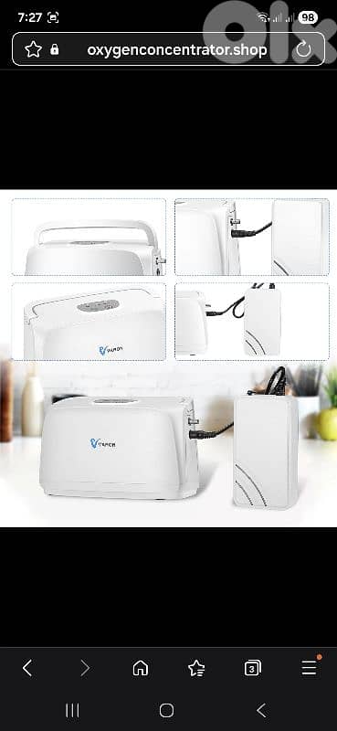 VARON 3L Continuous Flow Portable Oxygen Concentrator NT-03 8
