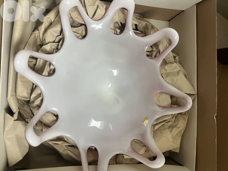 Vintage Czech Bohemian Crystal Bowl/Egermann, Czechoslovakia, 1970's 1