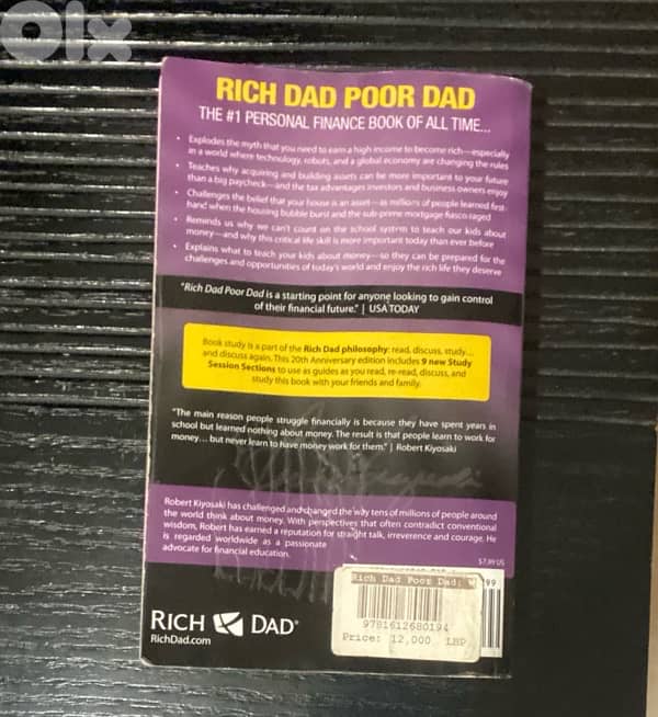 Finance Book: Rich Dad Poor Dad By Robert T. Kiyosaki 1