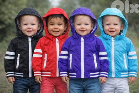 Baby's Lined Rain Jacket. . WindProof