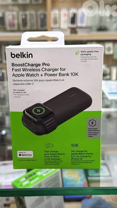 Belkin boostcharge pro power bank for apple watch 10k usb-c black