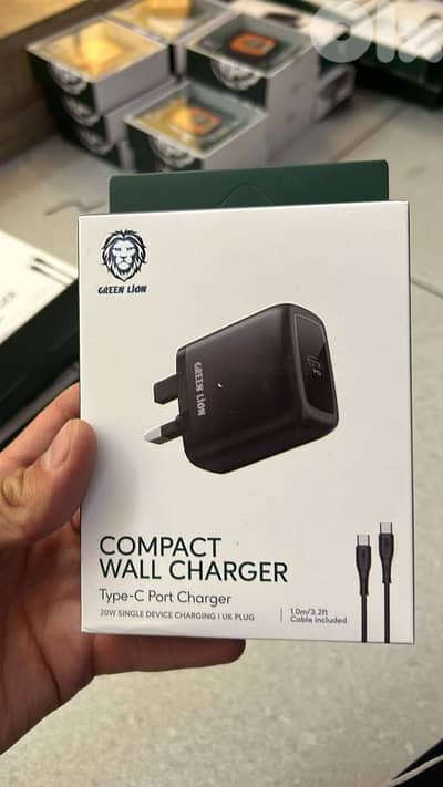 Green lion compact wall charger type-c port charger 20w