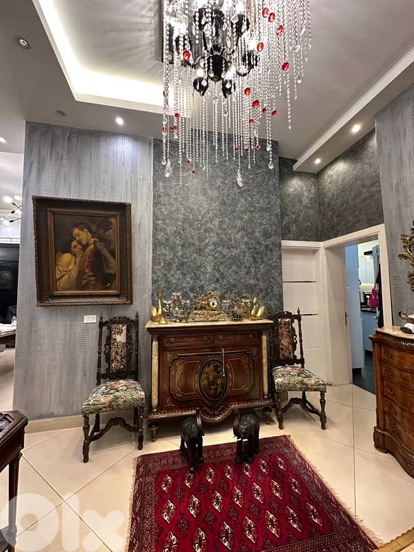 Gorgeous Italian sideboard, Unique Metalwork and 2 chairs auntique 5