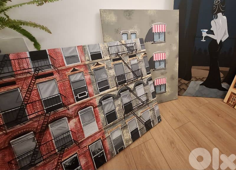 6 modern real paintings on canvas of different sizes 1