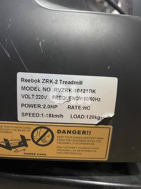 Treadmill reebook like new hold up to 120kg 4