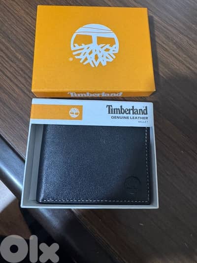 black timberland wallet