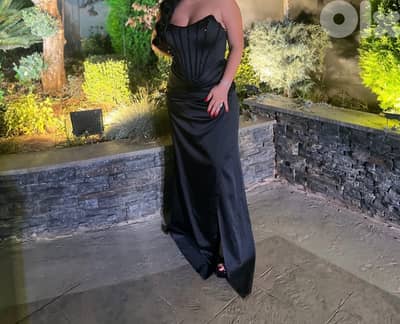 evening dress color black size large