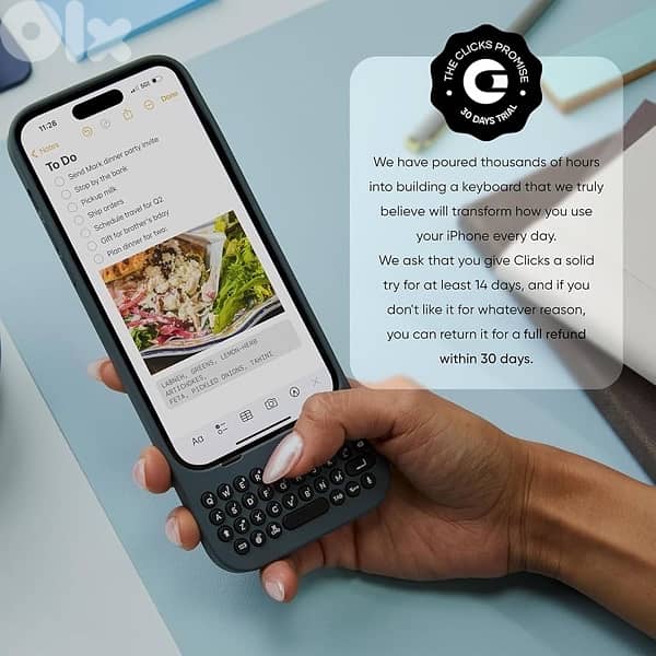 Clicks Keyboard for iPhone 15 Pro Max 12