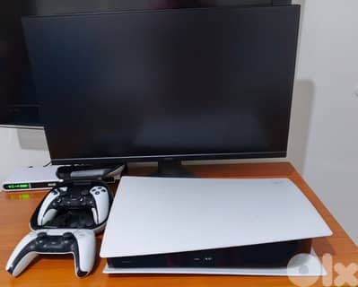Ps5 Digital with Dualsense Edge and Gaming Monitor