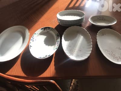 12 pcs oval plates