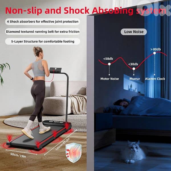 Treadmill Utra-Slim with BT APP and remote control (up to 10 km/h) 2