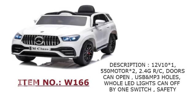 Car Kids Mercedes M-Class W166 White 125$