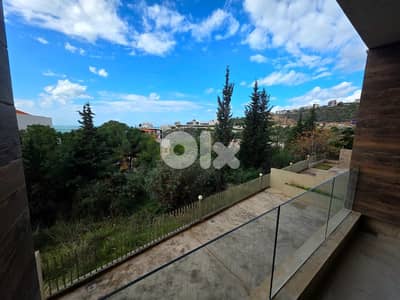 Semi Furnished Apartment +Garden For Rent In Ghazir شقة للاجار في غزير