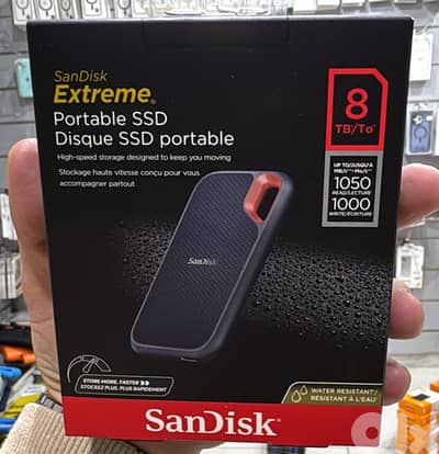 Sandisk extreme portable SSD 8tb up to 1050mb/s 700$