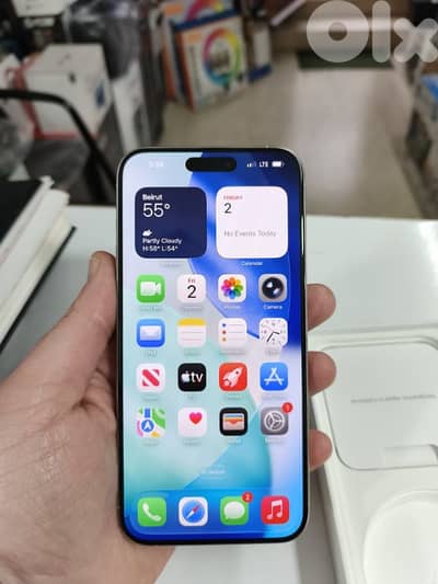 iphone 15 pro max 256gb  silver used