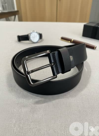 Premium Genuine Black Leather Belt – Imported from Turkey (Brand New)