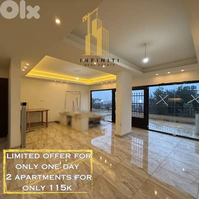 Apartment for sale in Baissour, Aley شقة جديدة للبيع في بيصور
