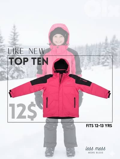 TOP TEN LIKE NEW SKI JACKET