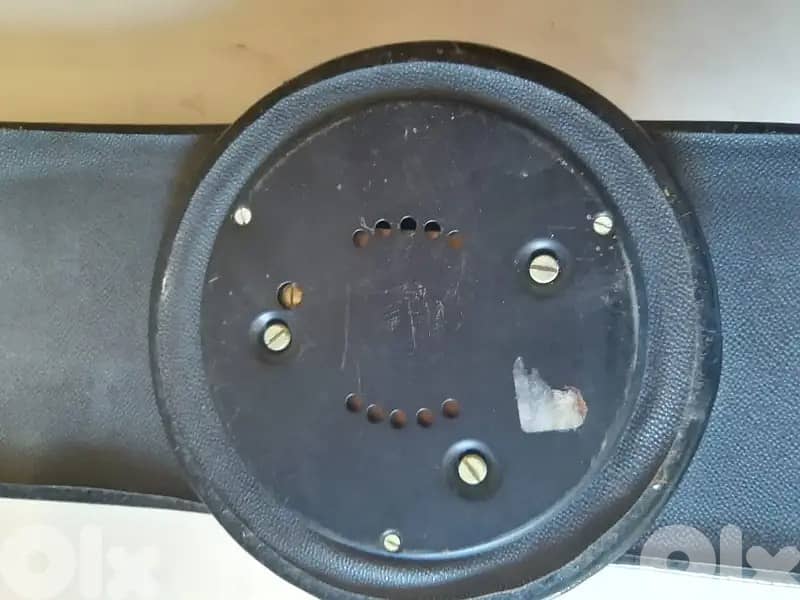 barometer + thermometer hand watch shape german leather wall mountable 1