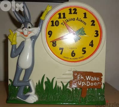 Collectible Bugs Bunny vintage mechanical alarm clock by Janex 1974