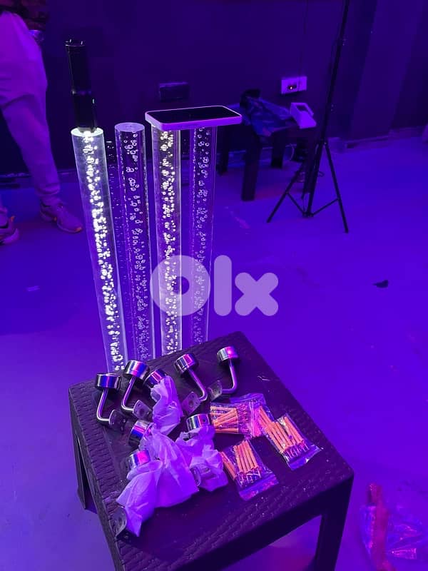 أعمدة أكريليك فاخرة بتأثير فقاعات – طقم 4 قطع 2