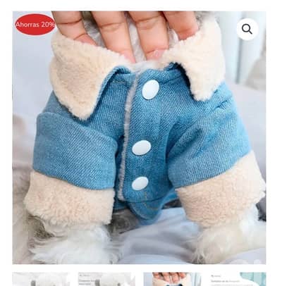 Denim jeans with fur for all breeds
