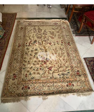 Identical Pair of Carpets Ajami Harir Asfahan 200 cm * 135 cm