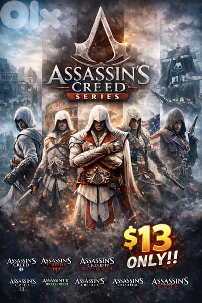 Assassin’s Creed Series. إلعب أجزاء ب 13$ فقط