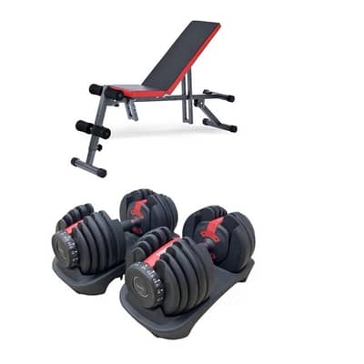 Adjustable dumbells / Adjustable Bench all levels