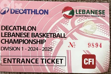 ticket Riyadi vs sagesse