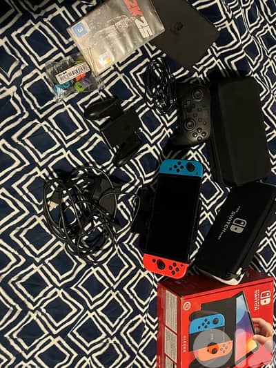Nintendo switch OLED and accessories