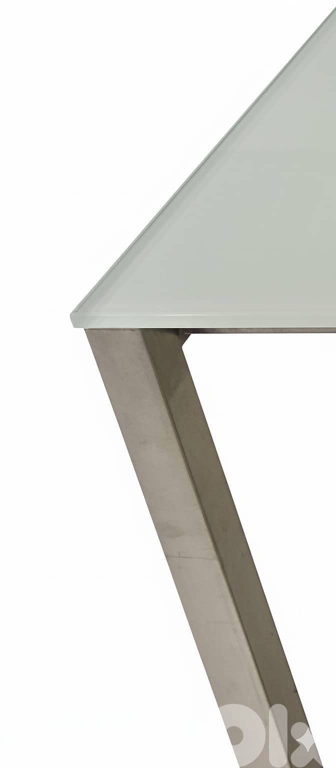 Luxury Stainless Steel & 1cm Back-Painted Glass Table (180x100cm) 1