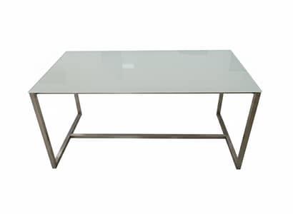 ​Large Luxury Table (180x100) - Stainless Steel & 1cm Glass