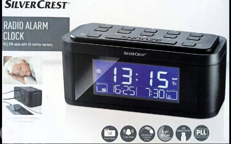 SILVER CREST Radio alarm clock Big Button SUR 50 A1/4$ delivery. 6