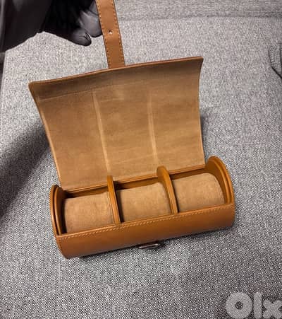 Ralph Lauren Toledo Brown Leather 3 Watch Roll Case Ralph Lauren Toledo Brown Leather 3 Watch Roll Case