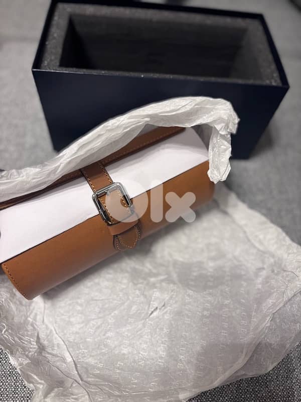 Ralph Lauren Toledo Brown Leather 3 Watch Roll Case 6