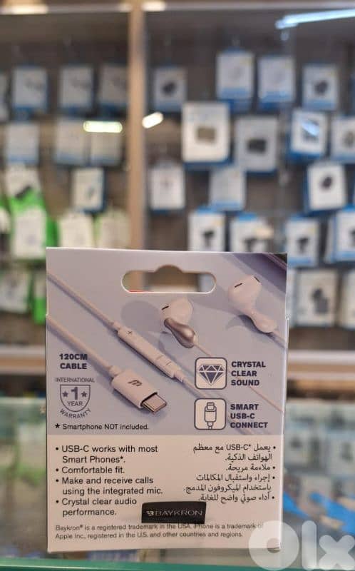 BAYKRON BASIC EARPHONES USB-C WITH MICROPHONE 1