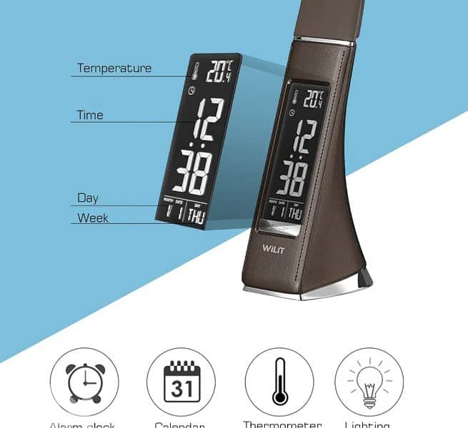 LIVARNO home LED table lamp with integrated clock. / 4$delivery. 2