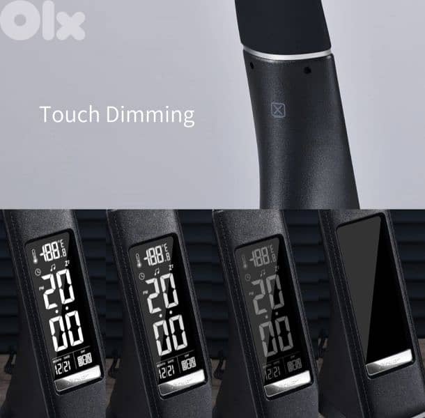 LIVARNO home LED table lamp with integrated clock. / 4$delivery. 3