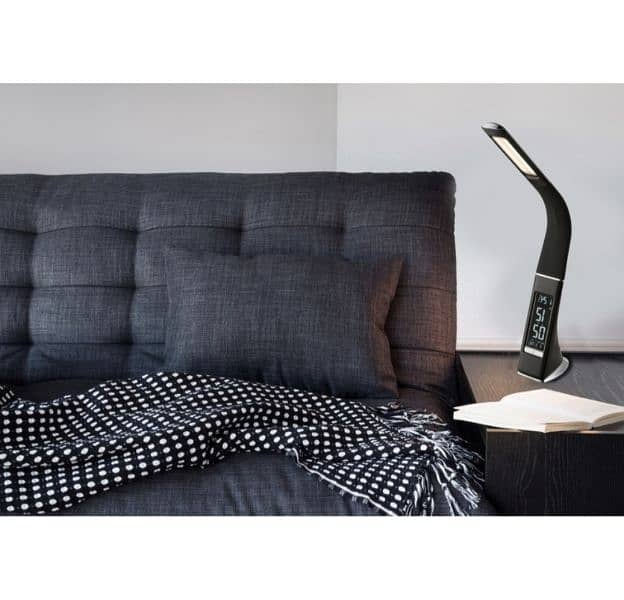 LIVARNO home LED table lamp with integrated clock. / 4$delivery. 4